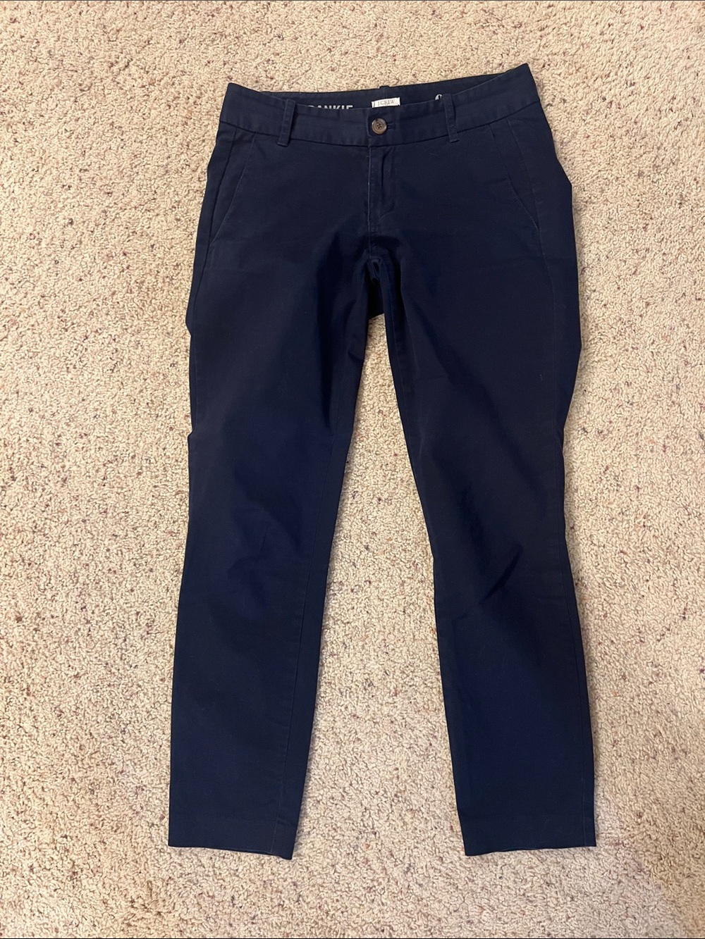J. Crew Women's Slim Chino Pants in Navy